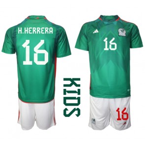 Meksiko Hector Herrera #16 Domaci Dres za Dječji SP 2022 Kratak Rukavima (+ kratke hlače)